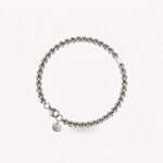 CRYSTAL beli oniks stainless steel mini narukvica