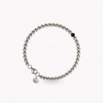 CRYSTAL crni oniks stainless steel mini narukvica