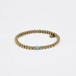 crystal mini narukvica zlatna tirkiz