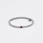 narukvica crystal mini srebrna ametist