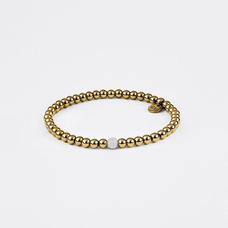 narukvica Crystal mini zlatna roze kvarc