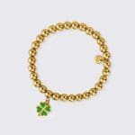 zlatna narukvica Charm detelina