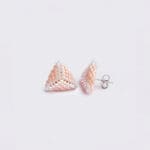 FUSION roze bela minđuša visoki sjaj