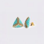 FUSION tirkizno zlatna minđuša