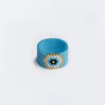 svetlo plavo-zlatni prsten