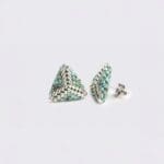 tirkiz srebrne minđuše