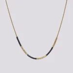 Miyuki ogrlica zlatna-crna Simplicity
