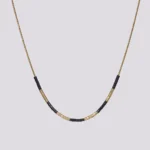 Miyuki ogrlica zlatno-crna