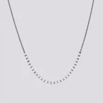 Simplicity ogrlica srebrna bela nerđajući čelik