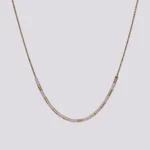 Simplicity ogrlica zlatna-lila