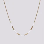 zlatna bela ogrlica Simplicity