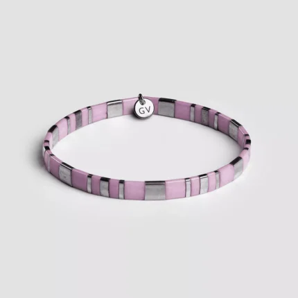 Essential narukvica lila srebrna