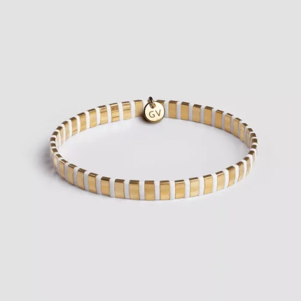 Miyuki narukvica belo zlatna-4