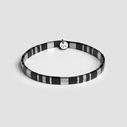 miyuki narukvica crno srebrna-3