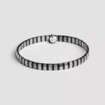 miyuki narukvica crno srebrna-4