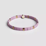 Miyuki narukvica lila zlatna-2