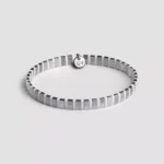 miyuki narukvica srebrno-bela