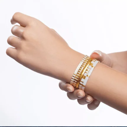 narukvica Miyuki bela zlatna-4