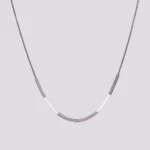 Simplicity ogrlica srebrna bela lila