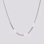 ogrlica srebrna bela miyuki perlice