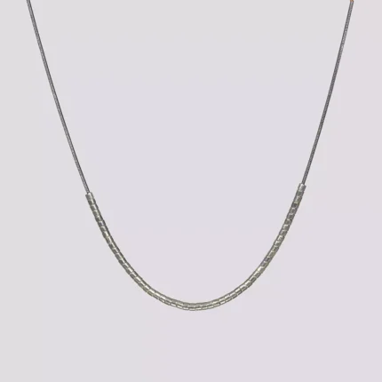 ogrlica srebrna nerđajući čelik miyuki