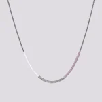 Simplicity ogrlica srebrna bela lila