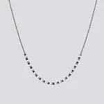 srebrna-crna-bela ogrlica Miyuki