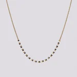 zlatno-crno-bela ogrlica Miyuki