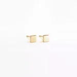 mini minđuše kvadrat zlatne