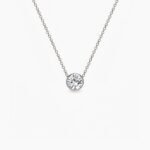 Birthstone April ogrlica stainless steel