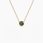 Birthstone Avgust ogrlica stainless steel sa pozlatom