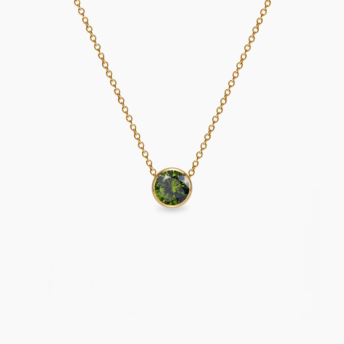 Birthstone-Avgust-ogrlica-14k-pozlata-stainless-steel Birthstone Avgust ogrlica stainless steel sa pozlatom - Slika 1