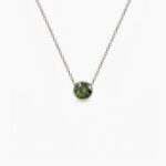 Birthstone Avgust ogrlica stainless steel