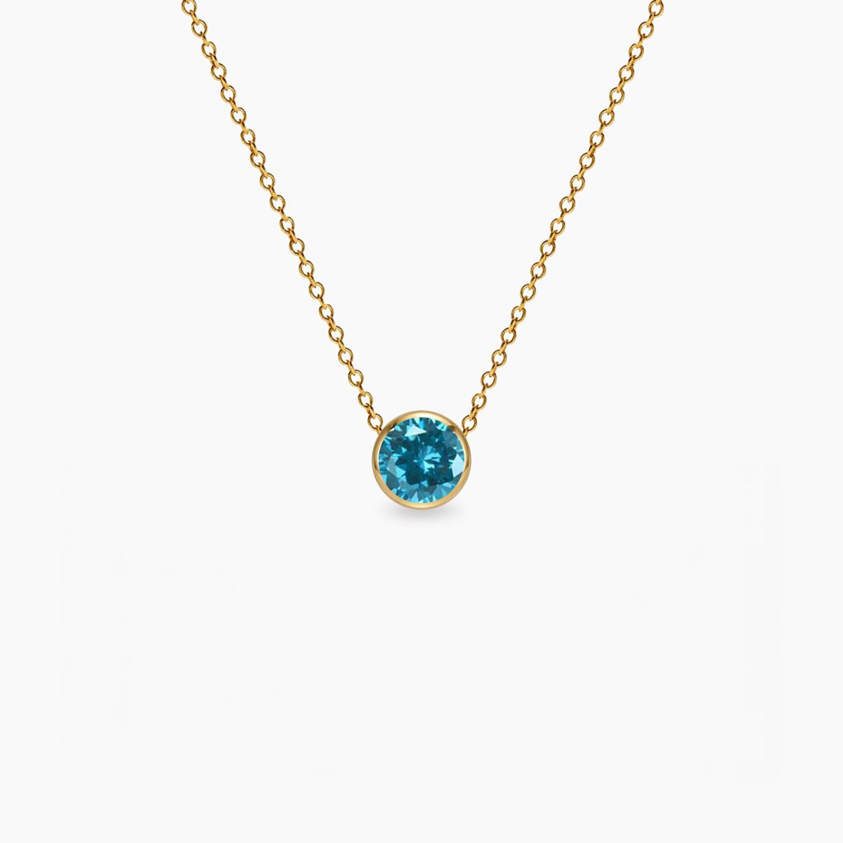 Birthstone-Decembar-ogrlica-14k-pozlata-stainless-steel Birthstone Decembar ogrlica stainless steel sa pozlatom - Slika 1