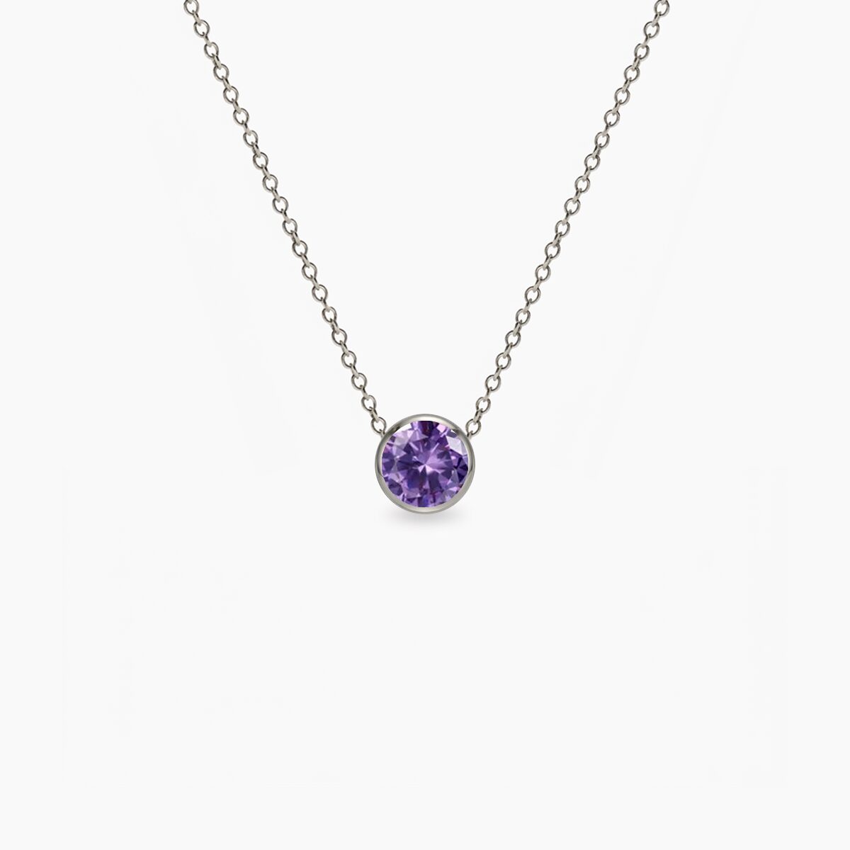 Birthstone-Februar-ogrlica-stainless-steel Birthstone Februar ogrlica stainless steel - Slika 1