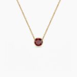 Birthstone Januar ogrlica stainless steel sa pozlatom