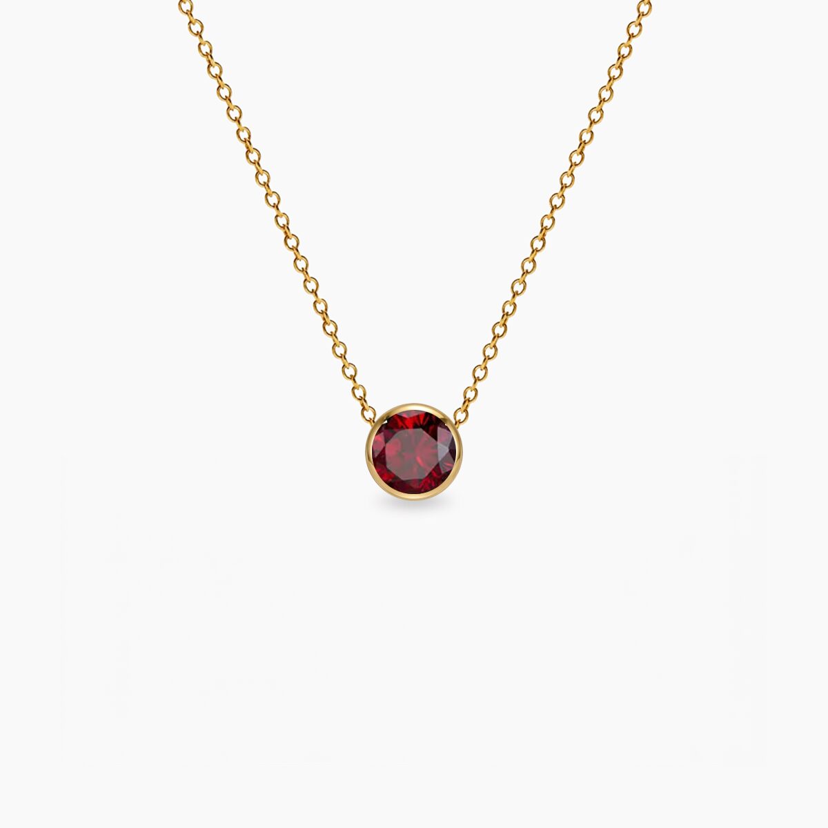 Birthstone-Januar-ogrlica-14k-pozlata-stainless-steel Birthstone Januar ogrlica stainless steel sa pozlatom - Slika 1