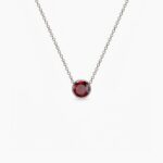 Birthstone Januar ogrlica stainless steel
