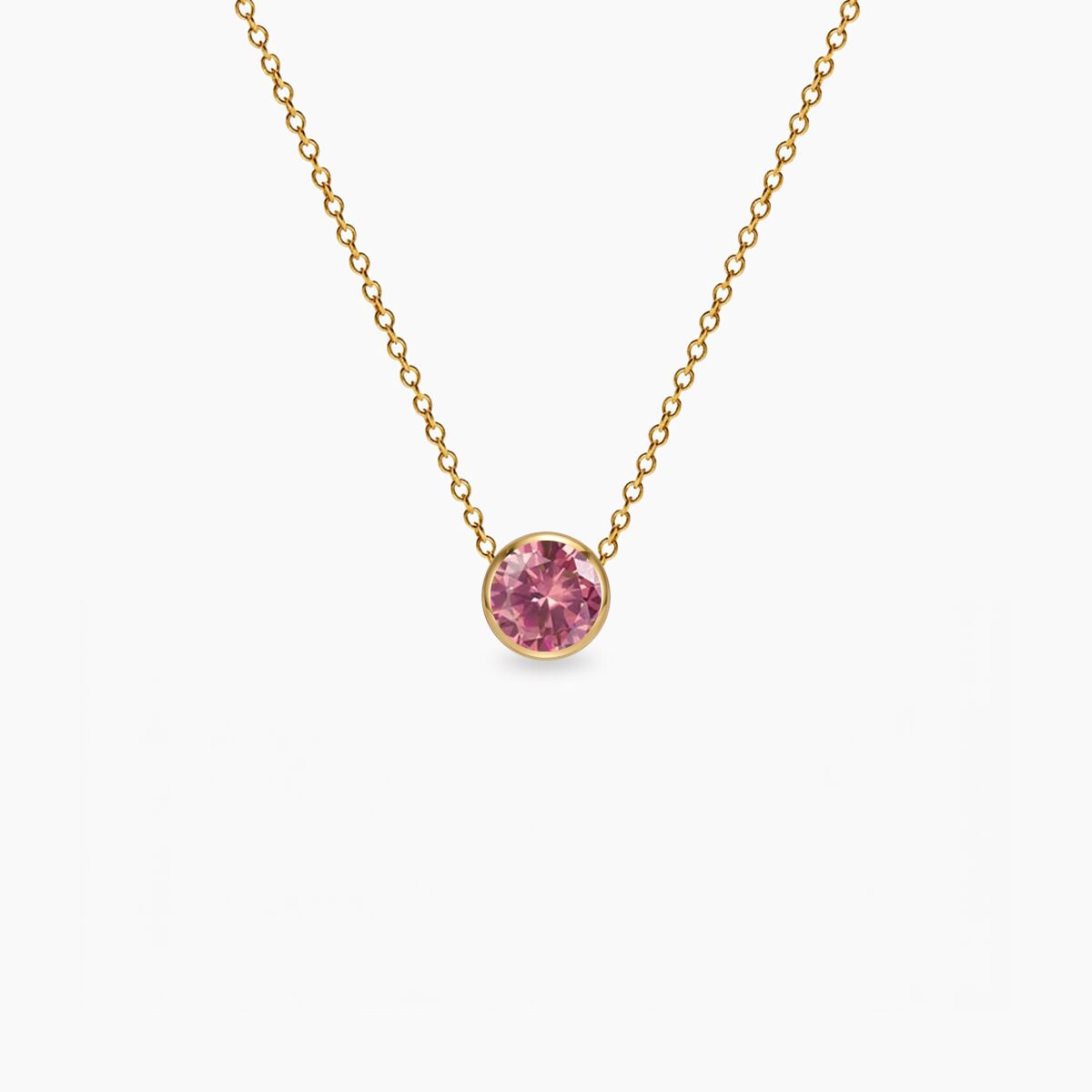 Birthstone-Jul-ogrlica-14k-pozlata-stainless-steel Birthstone Jul ogrlica stainless steel sa pozlatom - Slika 1