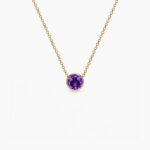 Birthstone Jun ogrlica stainless steel sa pozlatom