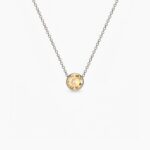 Birthstone Novembar ogrlica stainless steel