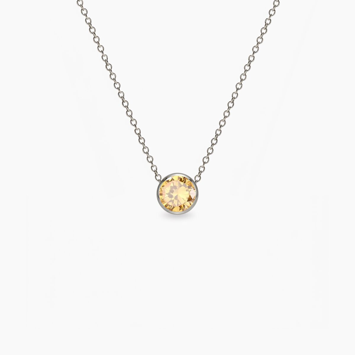 Birthstone-Novembar-ogrlica-stainless-steel Birthstone Novembar ogrlica stainless steel - Slika 1