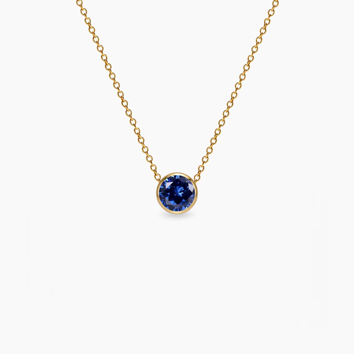 Birthstone-Septembar-ogrlica-14k-pozlata-stainless-steel Birthstone Septembar ogrlica stainless steel sa pozlatom - Slika 1