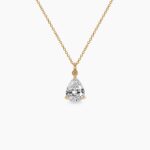 CHARM cirkon kapljica stainless steel sa pozlatom