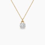 CHARM cirkon okrugli stainless steel sa pozlatom