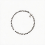 CRYSTAL beli oniks stainless steel mini narukvica