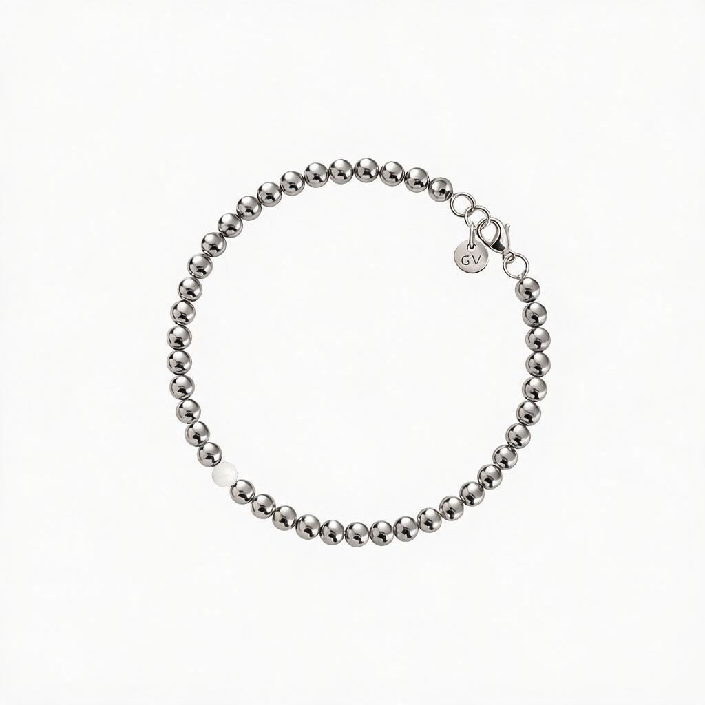 CRYSTAL-beli-oniks-stainless-steel-mini-narukvica CRYSTAL beli oniks stainless steel mini narukvica - Slika 1