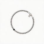 CRYSTAL crni oniks stainless steel mini narukvica