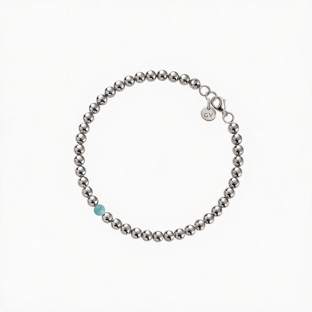 CRYSTAL-tirkiz-stainless-steel-mini-narukvica CRYSTAL tirkiz stainless steel mini narukvica - Slika 1