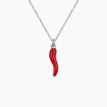 Charm ogrlica crvena papričica stainless steel